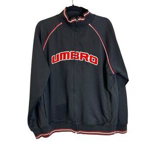 Umbro Men's Black Performance Full Zip Jacket Sz L Training Soccer Blokecore